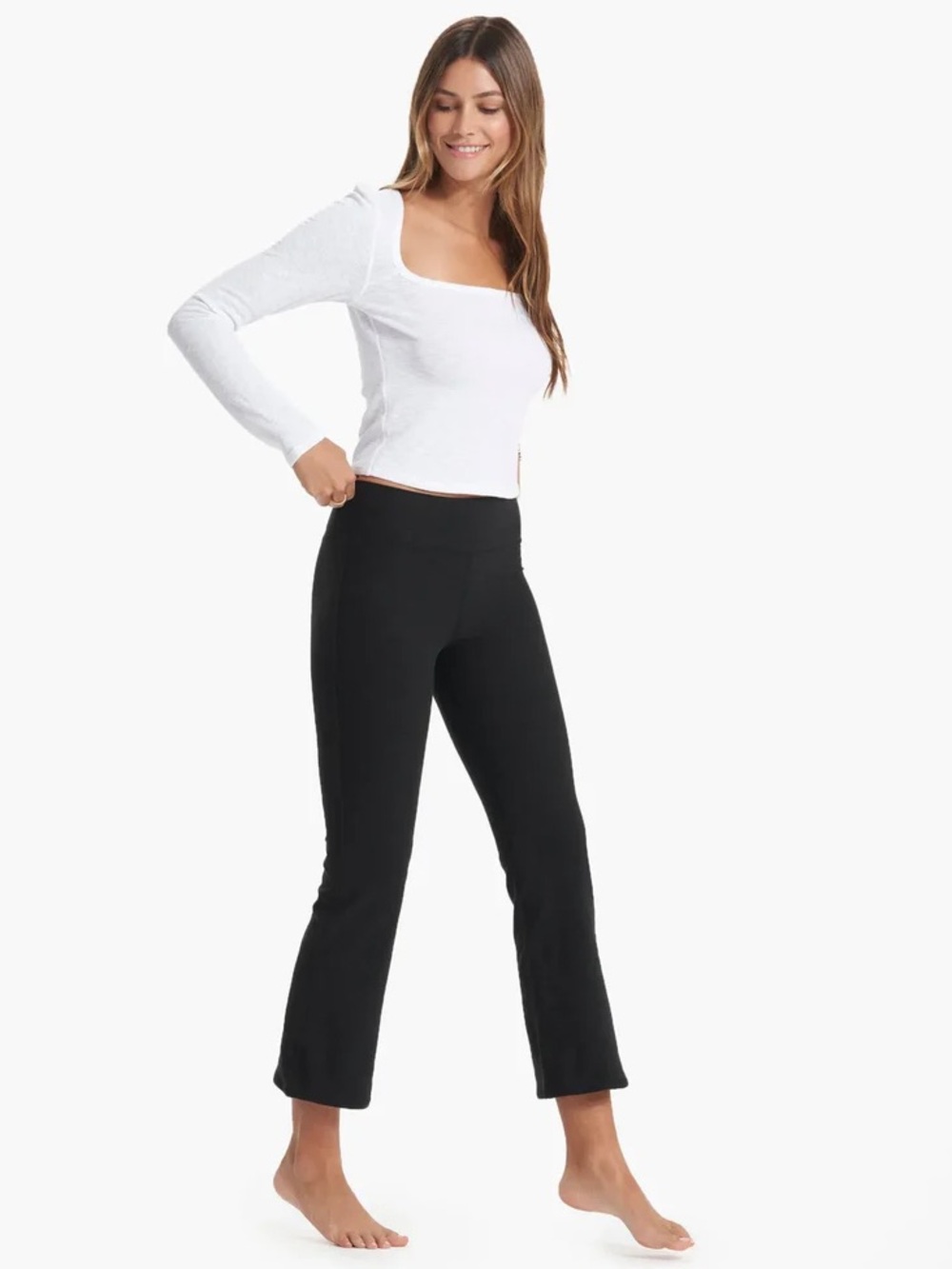 Vuori Elevation Mid Rise Slim Bootcut Ankle Pants Heather Black XL